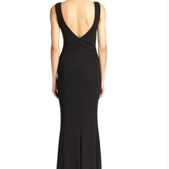ABS Collection Plunging Neckline Jersey Shape Evening Gown - Picture 3 of 17